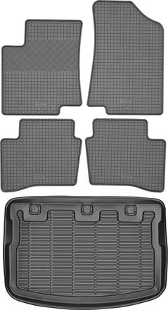 OEM Juego De Alfombrillas De Goma Para Coche Y Alfombrilla Para Maletero Para Kia Rio Iii Hatchback (2011-2017)