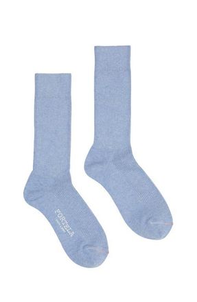Fortela 2 Mid-Length Lisle Cotton Socks in Baltico at Nordstrom, Size 36 Eu