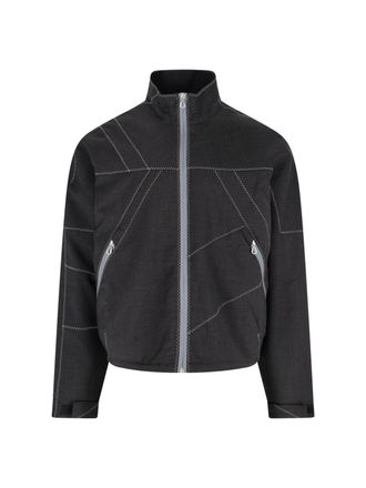 Kiko Kostadinov Brown Fosco Textured Wool Zip Jacket