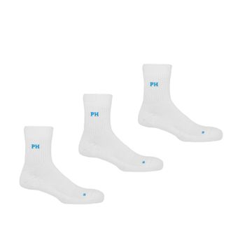 Peper Harow 3 Pack Essential Quarter Mens Sport Socks - White