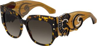 Etro Bruine Zonnebril - Dames - Zonnebrillen - Bruin - 56 MM - Accessoires