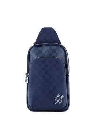 Louis Vuitton Avenue Sling Bag NM Damier Graphite and Damier Infini Leather shoulder bag - Blauw