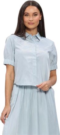 Ibana Bonnie Top - Dames - Overhemden - Blauw - S - Linnen - Overhemden