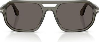 Persol 59mm Guido Pillow Sunglasses in Transparent Grey/dark Grey at Nordstrom