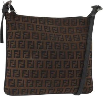 Fendi Pre-owned Canvas Cross Body Tas - Dames - Vintage Schoudertas - Bruin - ONE Size - Vintage