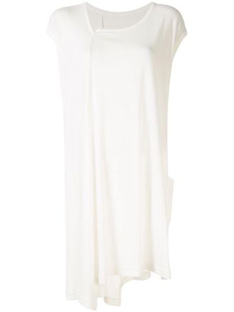 Yohji Yamamoto Abito modello T-shirt asimmetrico - Bianco