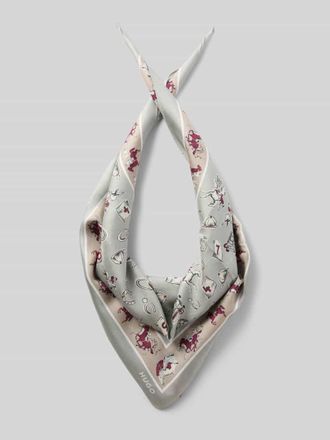 HUGO BOSS Tuch aus Viskose-Seiden-Mix Modell BANDANA CM 60X60 in Mint, Gr&ouml;&szlig;e 1