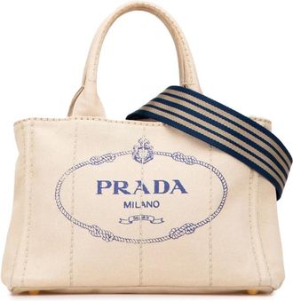 Prada 2013-2025 Small Canvas Canapa Logo satchel - women - Canvas - One Size - Brown