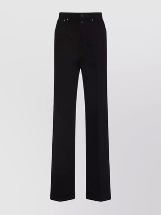 Christophe Lemaire high waisted straight pants with back pockets