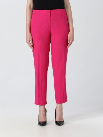 Alexander McQueen Alexander Mcqueen Womens Straight Leg Trousers - Poppy Cotton - Size EU 40 (Womens)