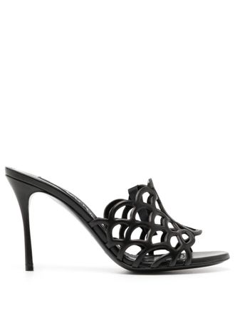 サンダル・ミュール SERGIO ROSSI SR NORA MULE SANDALS IN PYTHON-PRINTED LEATHER Sandals Red High heel: 80mm, sr Nora - Sandals Wine | Sergio