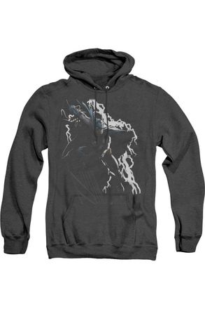 Gildan Justice League of America Lighting Crashes Adult Heather Hoodie / Hooded Sweatshirt