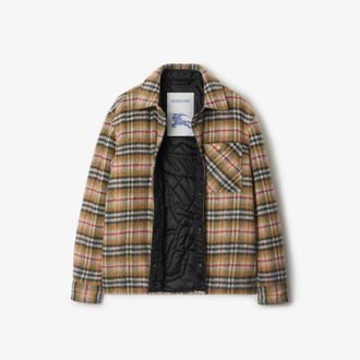 Burberry Check Wool Shirt - Gold
