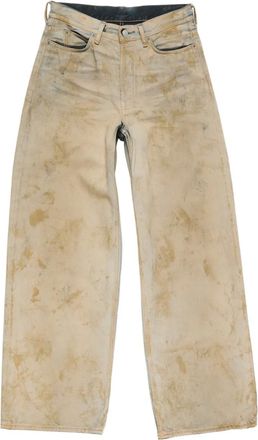 Acne Studios Broek met logopatch - Beige