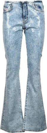 Diesel Jeans - Heren - Flared Jeans - Blauw - W26 - Katoen - Jeans