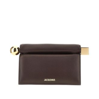 Jacquemus Nappa leather Rond Carr&eacute; clutch Woman One Size