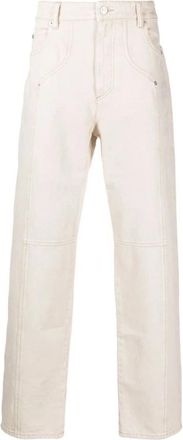 Isabel Marant Javi Pant - Heren - Regular Fit Jeans - Beige - W33 - Katoen - Jeans