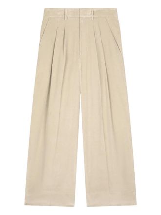 Dondup Eloise pleated trousers - women - Cotton/Spandex/Elastane - 38 - Neutrals