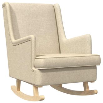 vidaXL Mecedora Crema 62 X 80 X 85 Cm Tela Vidaxl