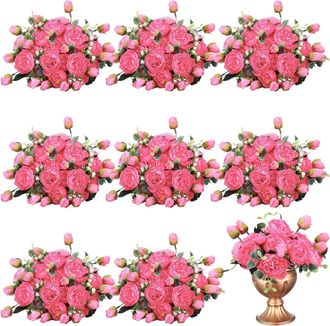 OEM 24 Ramos De Peon&iacute;as Artificiales Para Bodas, Flores De Seda Artificiales, Ramos De Peon&iacute;as Sueltas, Arreglos Florales Artificiales Para La Novia, Cent