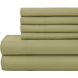 Southshore Fine Linens Vilano Springs Extra Deep Pocket Sheet Set in Sage Green at Nordstrom Rack, Size California King
