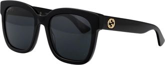 Gucci Acetaat Vierkante Zonnebril - unisex - Zonnebrillen - Zwart - 54 MM - Accessoires
