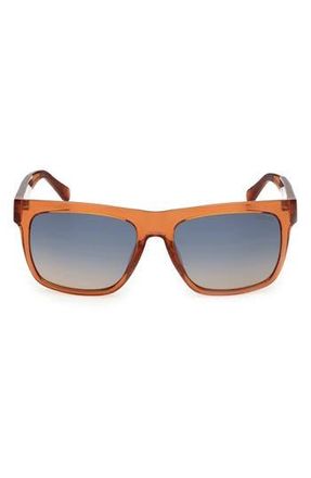 Guess Square Sunglasses in Shiny Orange /Blue Mirror at Nordstrom Rack