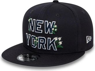 New Era Yankees Flower Wordmark Snapback Cap - Heren - Petten - Zwart - S/M - Katoen - Accessoires