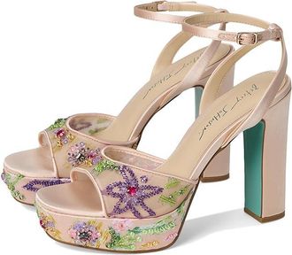 Blue by Betsey Johnson Viven Womens Wedge Shoes Nude : 7.5 M, Textile