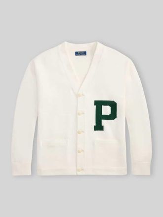 Polo Ralph Lauren Regular Fit Strickjacke aus reiner Baumwolle in Offwhite, Gr&ouml;&szlig;e XXL