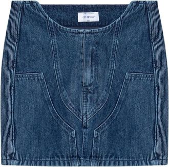 Off-white Denim Rok - Dames - Spijkerrokken - Blauw - S - Denim - Rokken