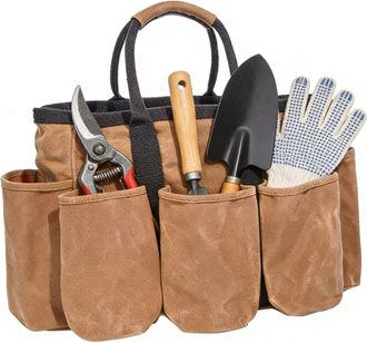 Generic Garden Tool Bag,Multi-Purpose Heavy Duty Canvas Thickened Home Supplies | Organizer Tote Bag | for Men Women Gardening Outdoor Work Camping Constructi