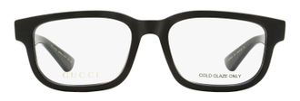Gucci GG1584O Arched Rectangular Acetate Eyeglasses - Black