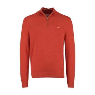 GANT Truien & Vesten, Heren, Oranje, M, Katoen, Cotton Piqu&eacute; Half-Zip Sweater