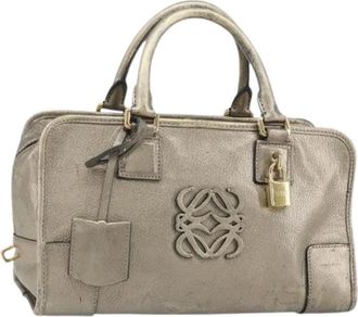 Loewe Pre-owned Handbags, female, Yellow, Size: ONE SIZE Pre-owned Leather Handbag
