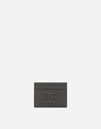 Dolce & Gabbana Dg Logo Card Holder - Man Wallets And Small Leather Goods Grey Onesize