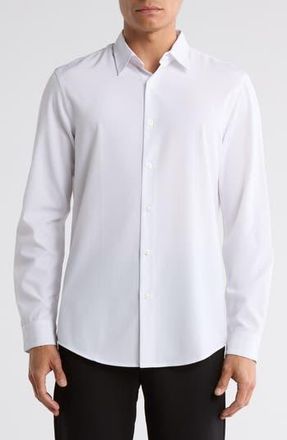 14th & Union Long Sleeve Performance Stretch Shirt in White at Nordstrom Rack, Size Xx-Large