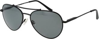 Serengeti Eyewear Accessoires, unisex, Zwart, ONE Size, Zwarte Aviator Gepolariseerde Zonnebril