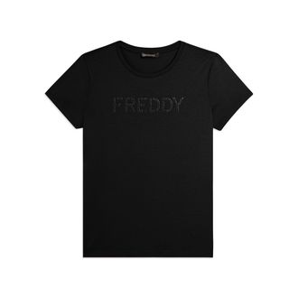 Freddy T-shirt manica corta con logo FREDDY in strass