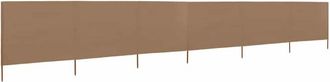 vidaXL 6-panel Wind Screen Fabric 800x80 cm Taupe vidaXL