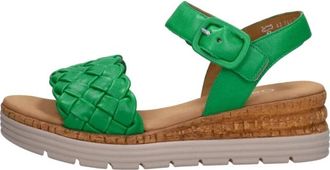 Gabor Sandalen Plat - Dames - Sleehakken - Groen - 37 1/2 EU - Schoenen