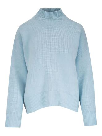 Le Kasha Nantes mock-neck sweater - women - Organic Cashmere - One Size - Blue
