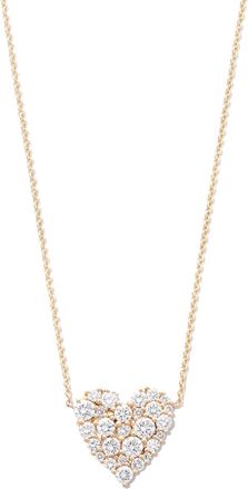 Sydney Evan 14K Yellow Gold Cocktail Heart Diamond Necklace - Womens - 14kt Yellow Gold