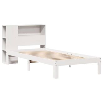 Berkfield Home Decorative Bookcase Bed Frame White 75x190 cm Small Single Solid