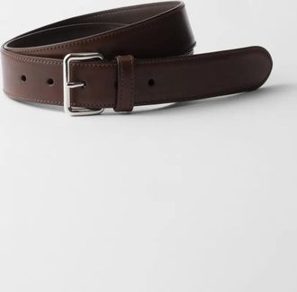 Prada Cintura reversibile in pelle - Marrone