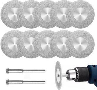 OEM 10 Discos Abrasivos De Diamante - 40 Mm - Herramientas Rotativas - Plata