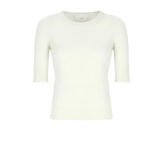 VANIS&Eacute; Cashmere Knitwear, female, Green, XS, Green Cashmere Jumper Short Sleeves