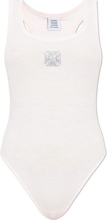 VETEMENTS Logo Bodysuit - Dames - Bodies - Roze - L - Katoen - Tops