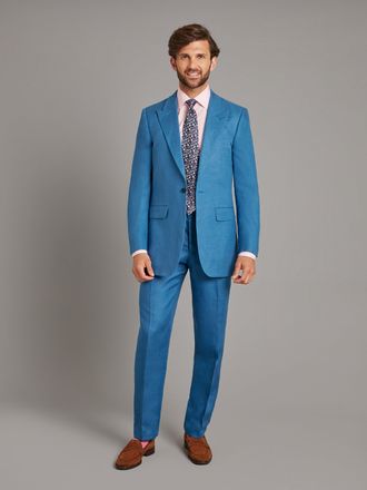 Oliver Brown Cadogan Suit - Borage Blue Linen