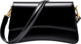 Generic SAGECARRY Genuine Leather Crossbody Bag for Women,3-Way Convertible Shoulder Purse,Adjustable Strap & Magnetic Lock,Medium Handbag (Black)